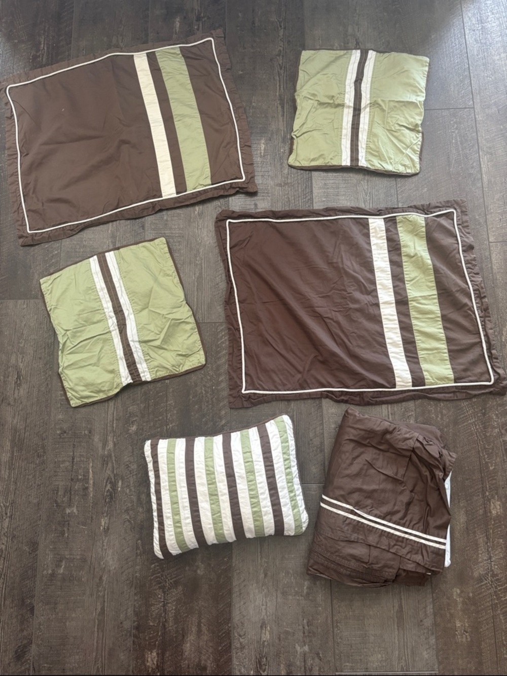 7pc Nautica Laughline Plaid collection decorative pillow cases, small pillow